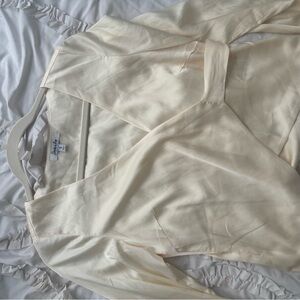 Shades of Rose Cream Wrap Dress